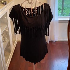 Black fringed tip size M